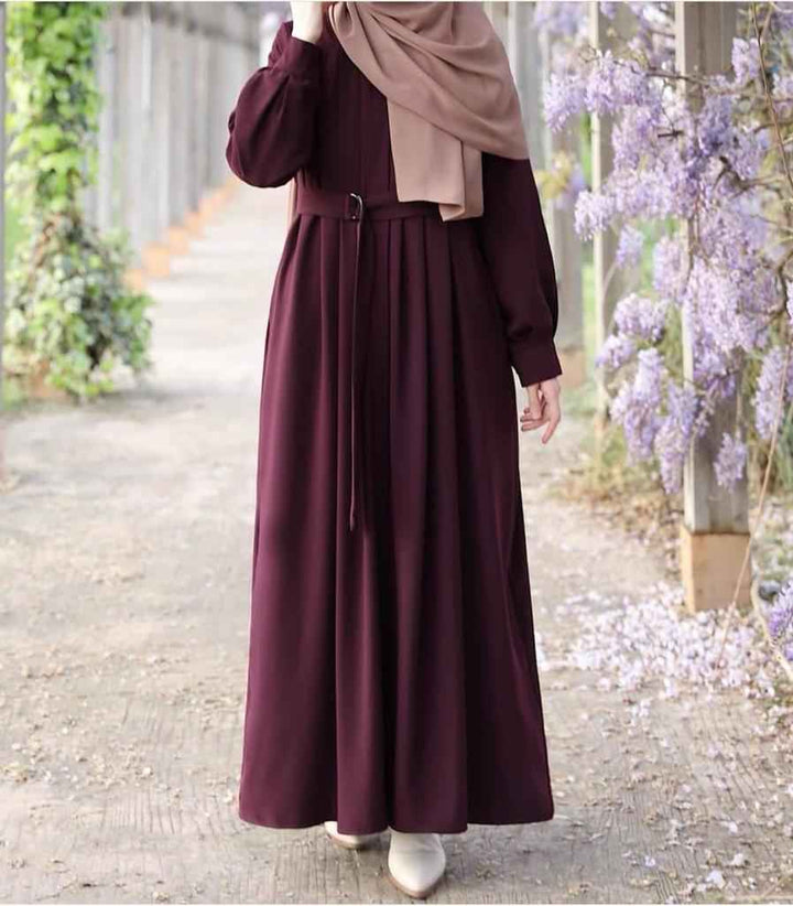 Mehrab Abaya With stylish Belt and Stroller